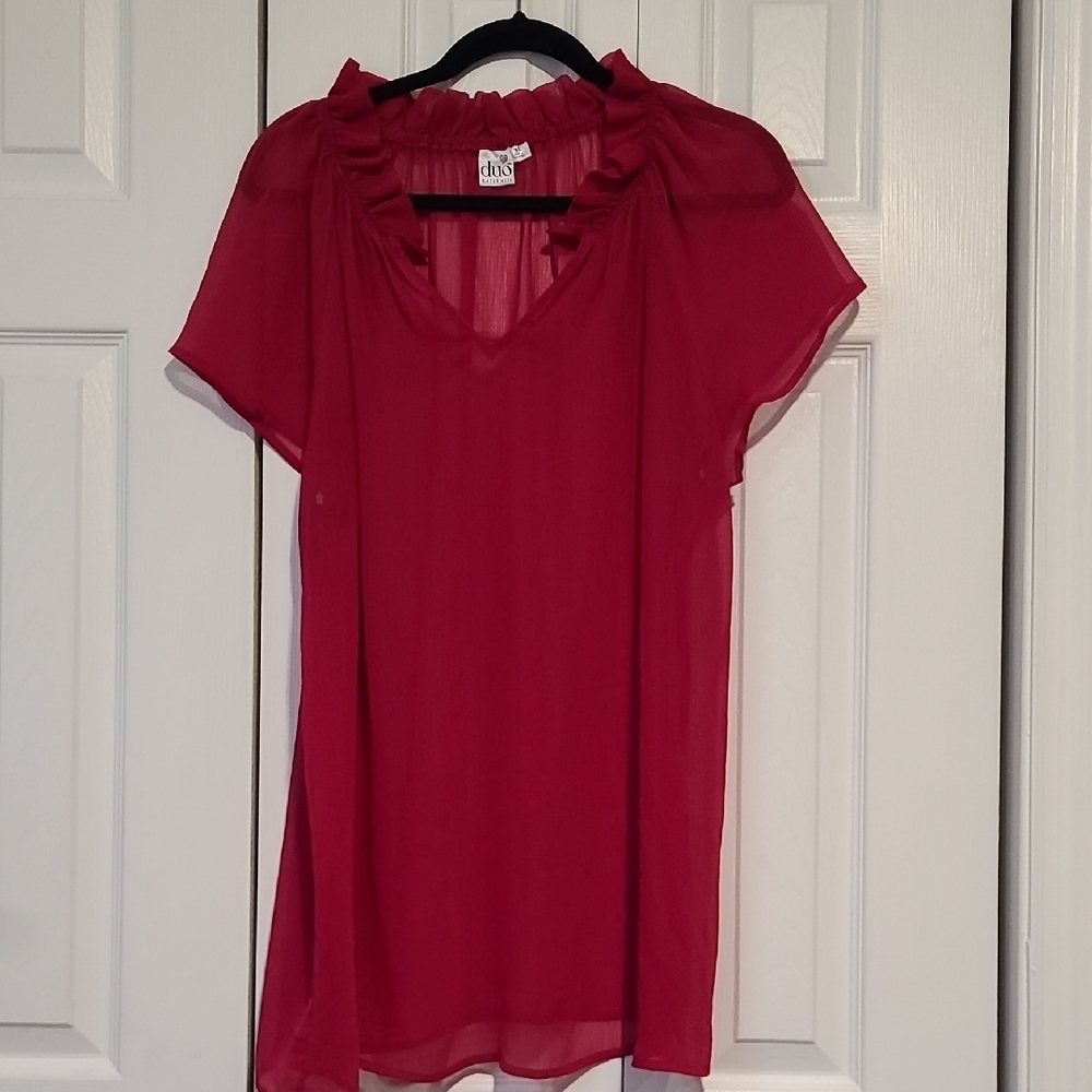 Duo Maternity Pink Sheer Top (D1)